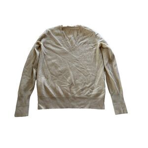 Everlane Women's XS Cream Cashmere V-neck Sweater Sustainable Capsule